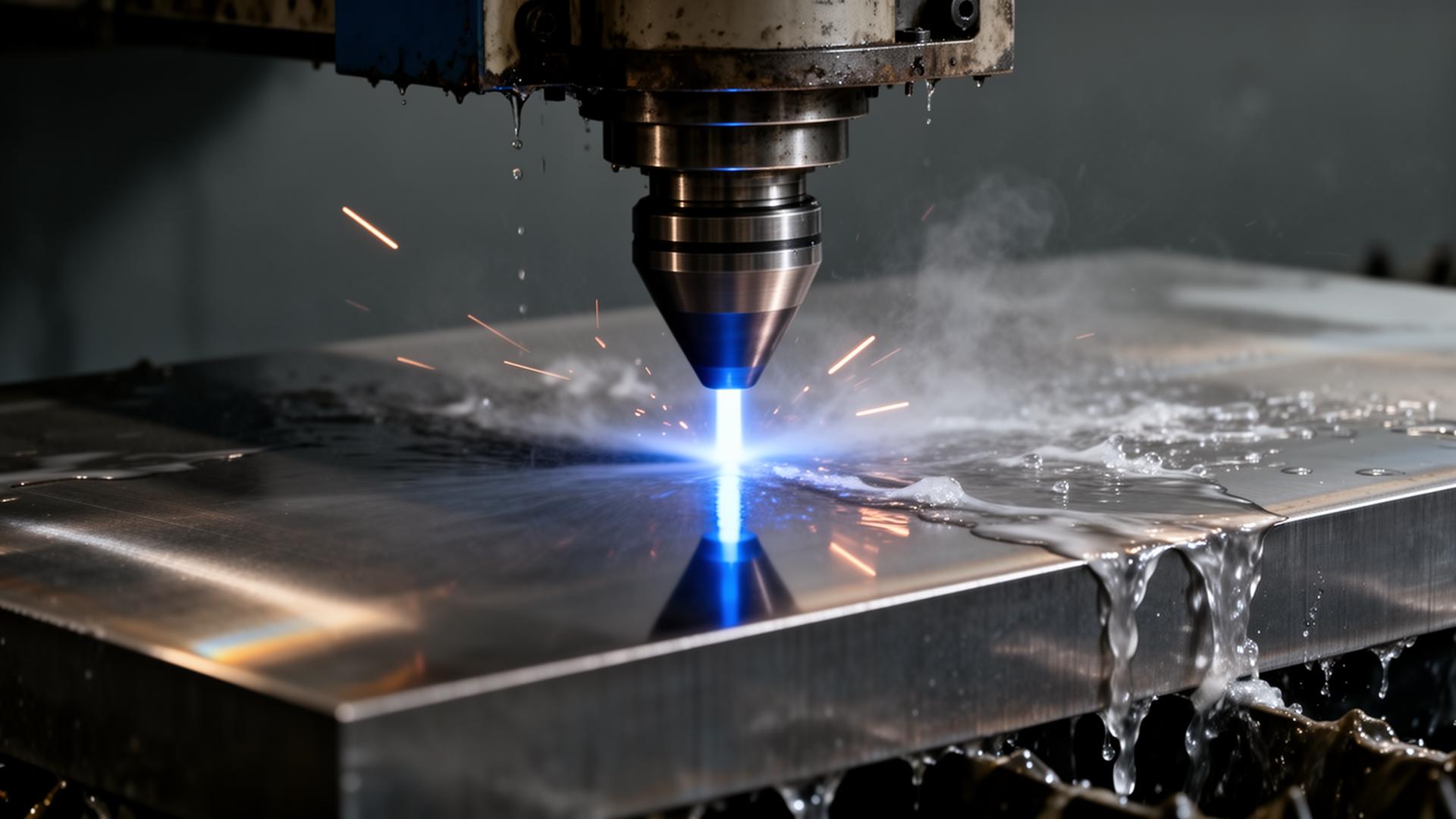 Waterjet cutting stainless steel